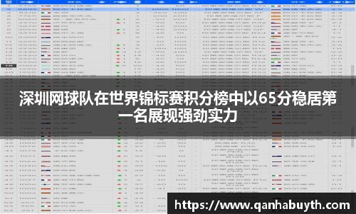 深圳网球队在世界锦标赛积分榜中以65分稳居第一名展现强劲实力